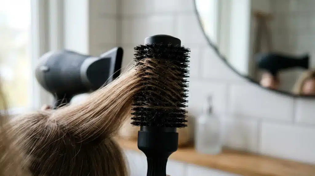 Fint hår styling: Let mousse, rodløft og teksturspray