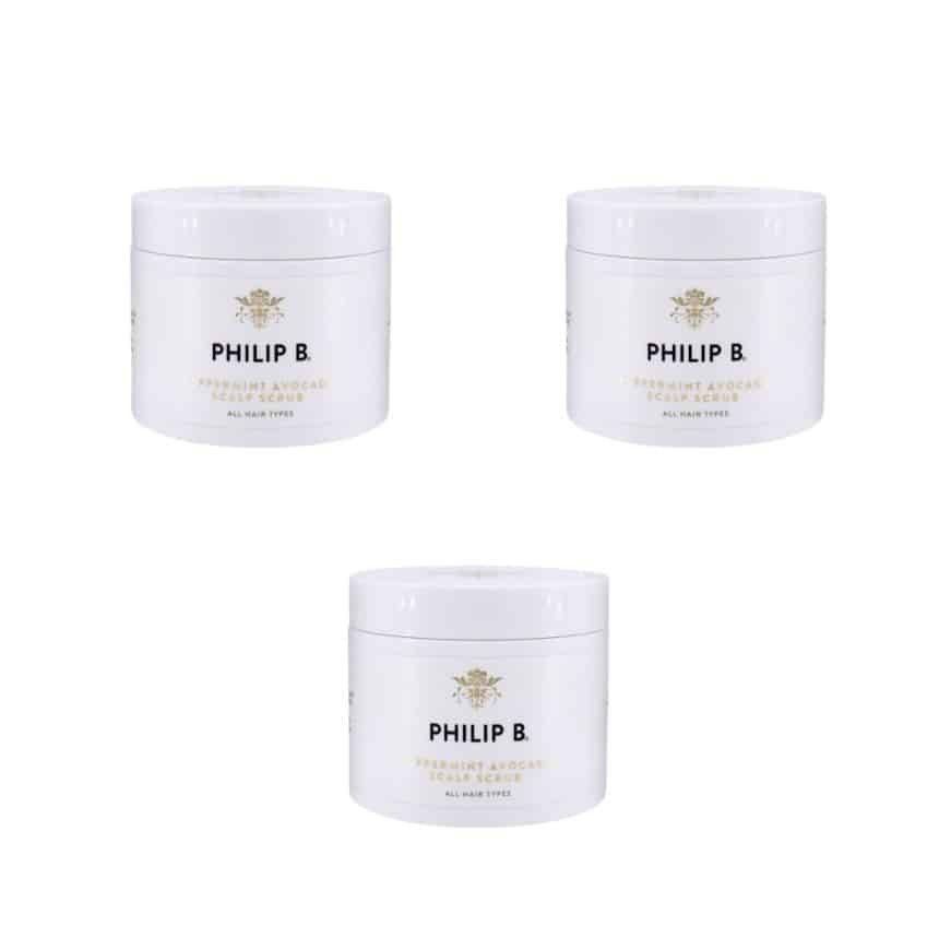 Philip B Pepperment Avocado Scalp Scrub 236ml x3