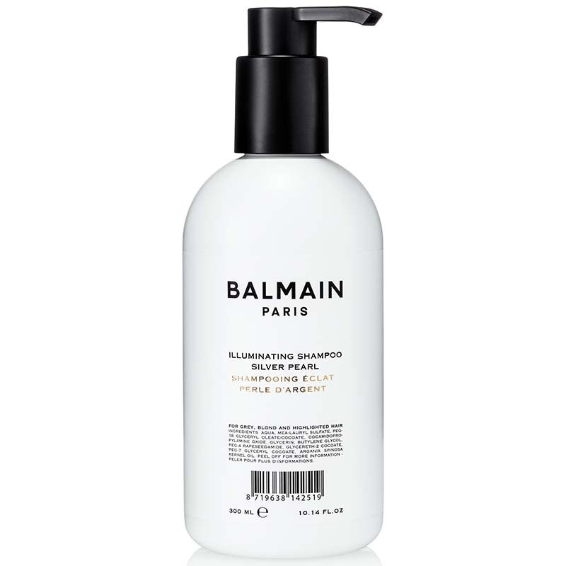 Balmain Illuminating Shampoo Silver Pearl 300ml lilla toningsshampoo til blond grå og silver hår med silkeprotein og arganolie