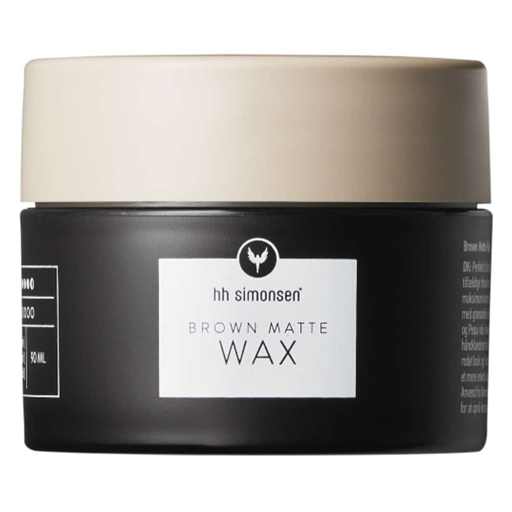 HH Simonsen Brown Matte Clay Wax 90ml lervoks med ekstremt hold og mat finish