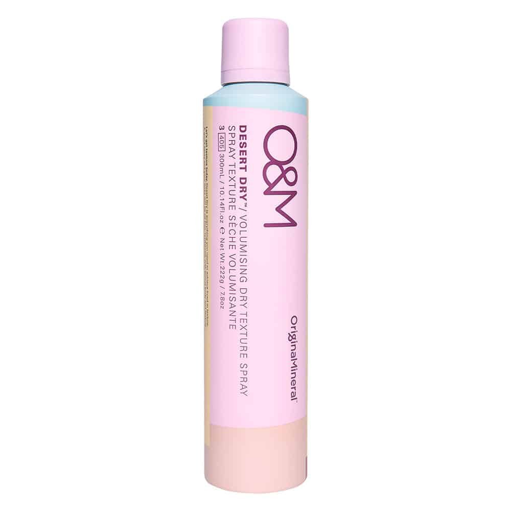 O&M Desert Dry Volumizing Dry Texture Spray 300ml volumengivende teksturspray med silica og Quandong ekstrakt
