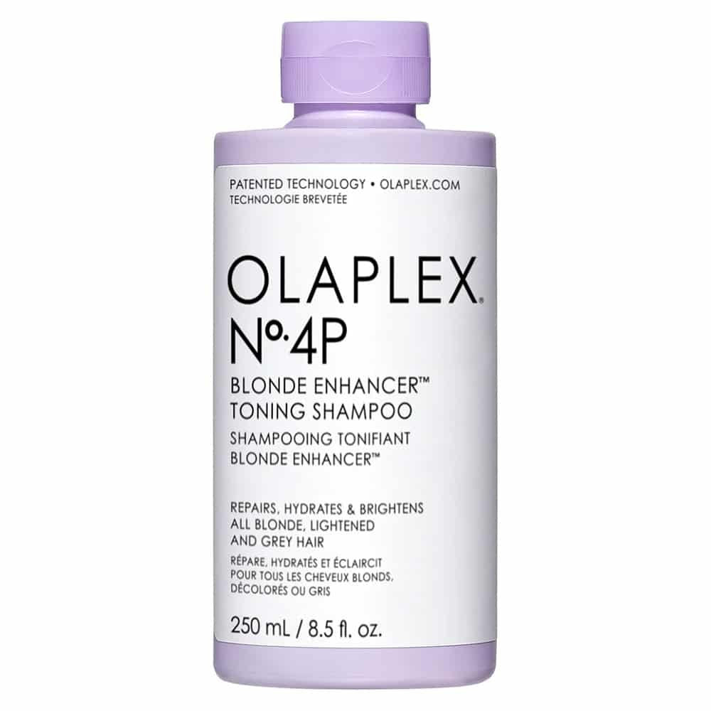 Olaplex No.4P Blonde Enhancer Toning Shampoo 250ml lilla toningsshampoo der neutraliserer gule toner og genopbygger skadet hår