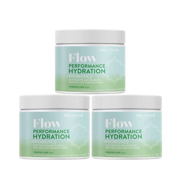 Wellexir Flow Hydration Lemon/Lime x3