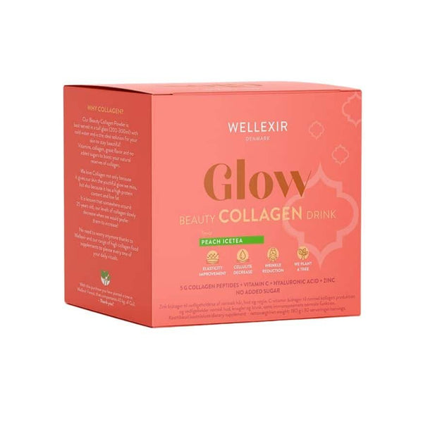 Wellexir Glow Beauty Drink Peach Ice Tea 30 Box