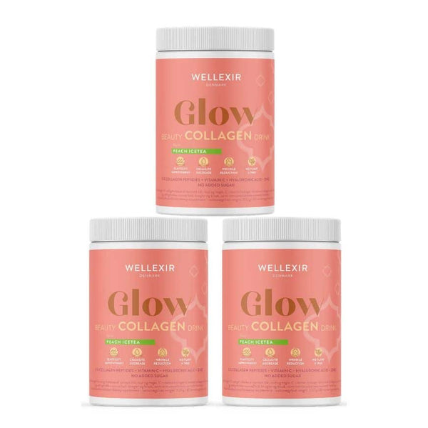 Wellexir Glow Beauty Drink Peach Ice Tea 60 days x3
