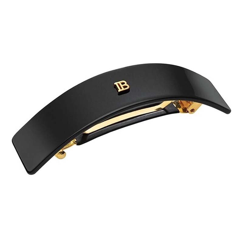 Balmain Cellulose Acetate Barrette pour Cheveux Large Black