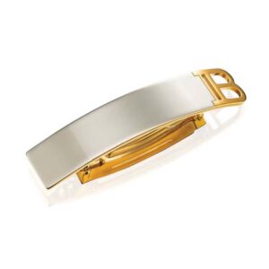 balmain barrette pour cheveux silver gold medium