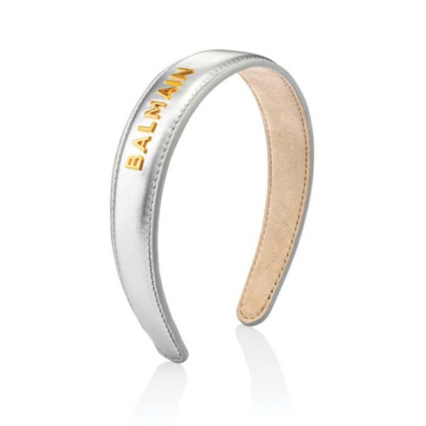 balmain håraccessories 18k læder og guldbelagt