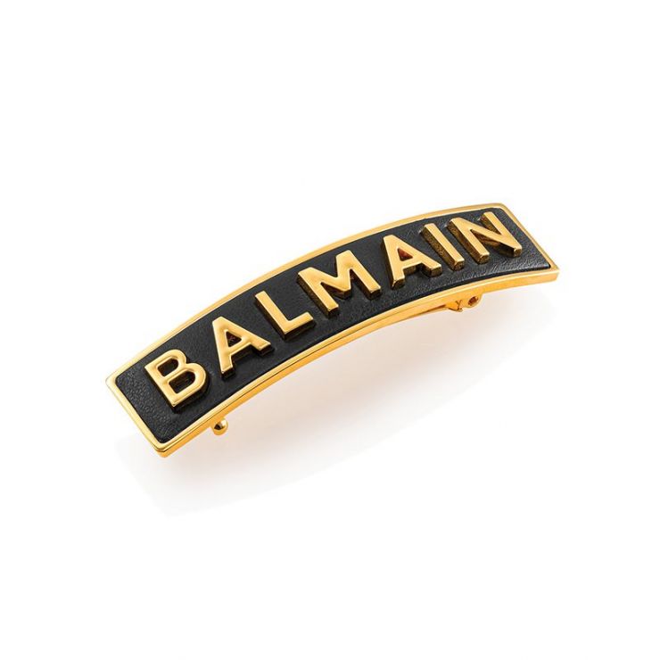 Billede af Balmain Gold Plated Barrette Medium Logo