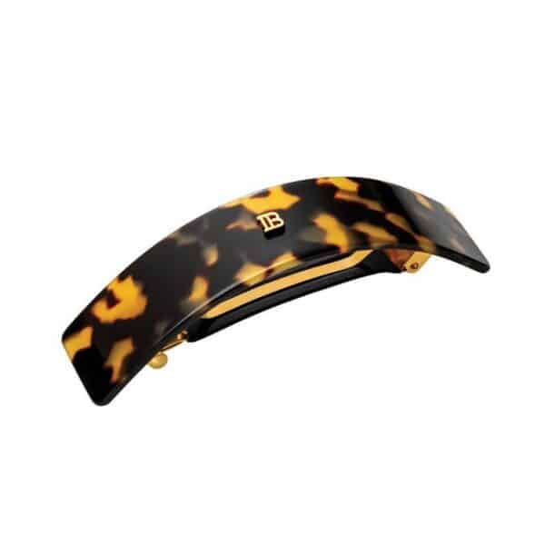 balmain barrette pour cheveux large i tortoise shell