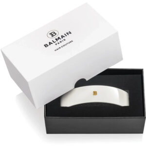 balmain paris hair barrette cheveux white large