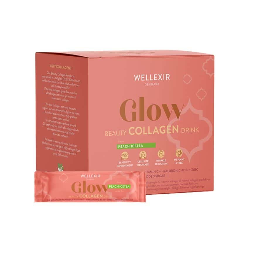 Wellexir Glow Beauty Drink Peach Ice Tea 30 Box